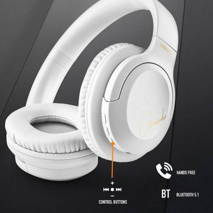 Auricolari Bluetooth con Microfono NGS ARTICA GREED Bianco Nero (Ricondizionati A)