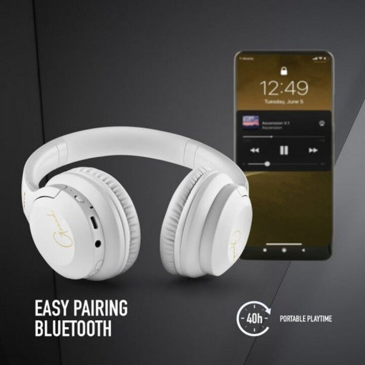 Bluetooth Kopfhörer mit Mikrofon NGS ARTICA GREED Weiß Schwarz (Restauriert A)