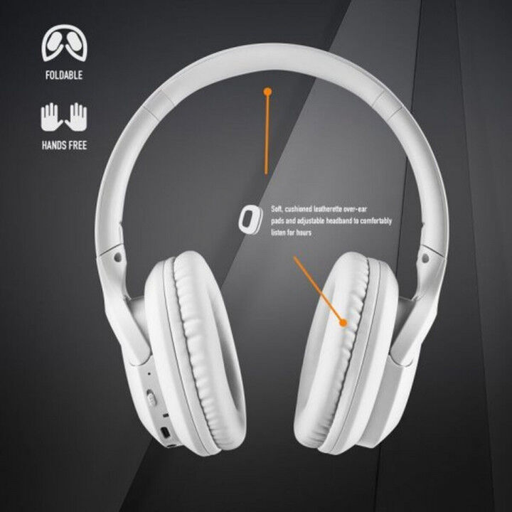 Headset met Bluetooth en microfoon NGS ARTICA GREED Wit Zwart (Refurbished A)