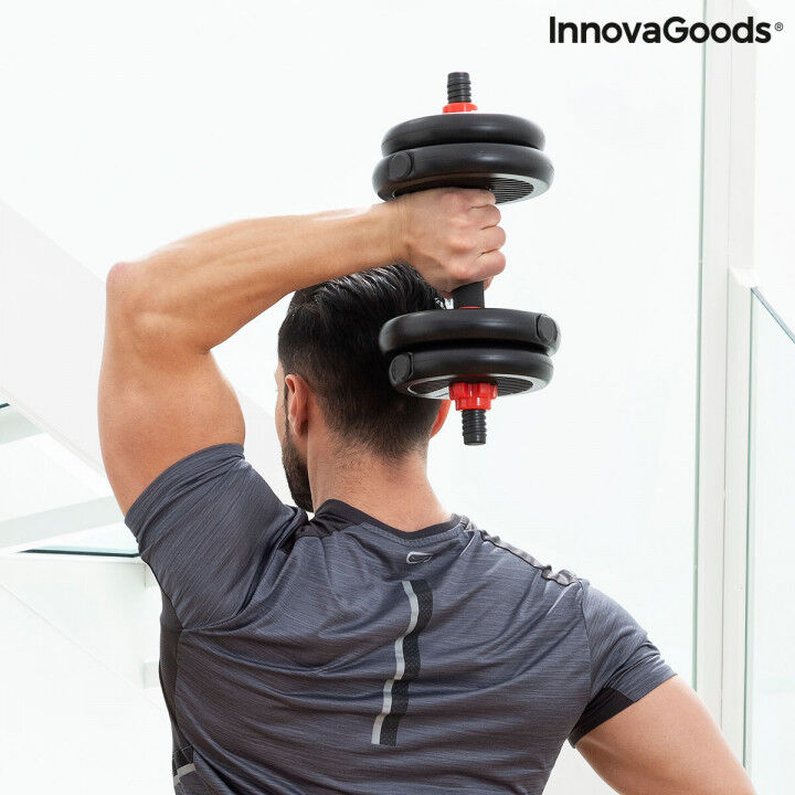 6-in-1 set van verstelbare gewichten met oefeningengids Sixfit InnovaGoods   Ijzer (Refurbished B)