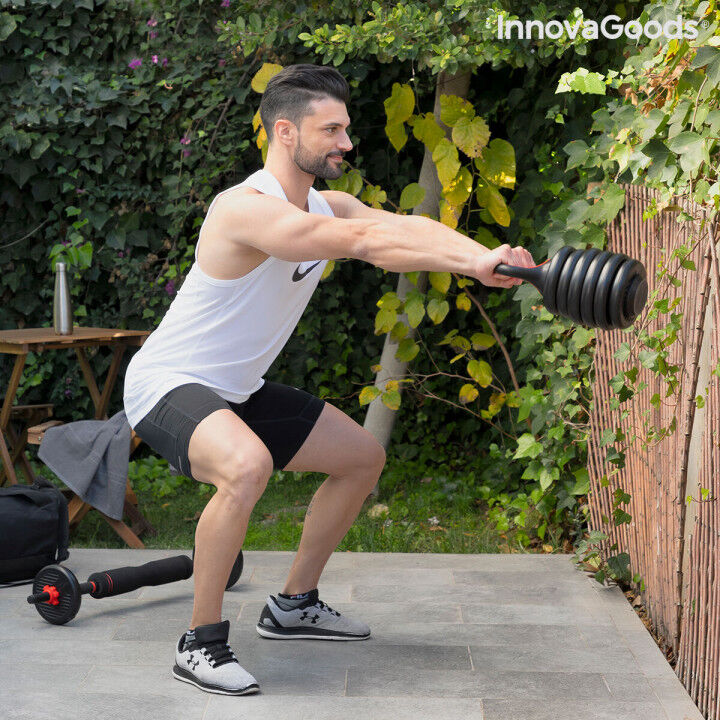 Set di Pesi Regolabili 6 in 1 con Manuale per gli Esercizi Sixfit InnovaGoods   Ferro (Ricondizionati B)