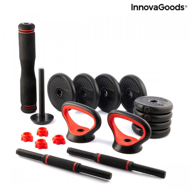 6-in-1 set van verstelbare gewichten met oefeningengids Sixfit InnovaGoods   Ijzer (Refurbished B)