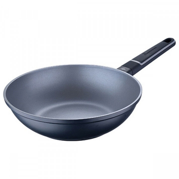 Wok Pfanne Masterpro Indigo Schwarz Aluminium (Ø 28 cm)