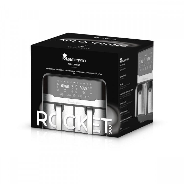 Freidora de Aire Masterpro Rocket Duo 900 2400 W 9 L Negro