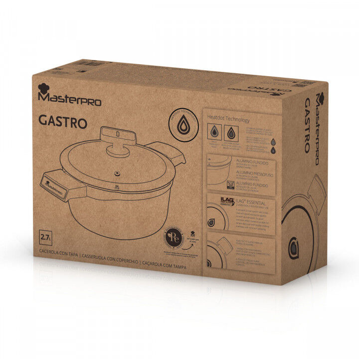 Pan met Deksel Masterpro GASTRO REECO MP Zwart