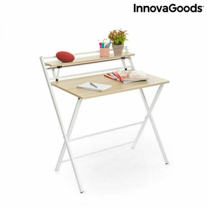 Inklapbaar bureau met schap InnovaGoods Tablezy Multicolour Hout (Refurbished A)
