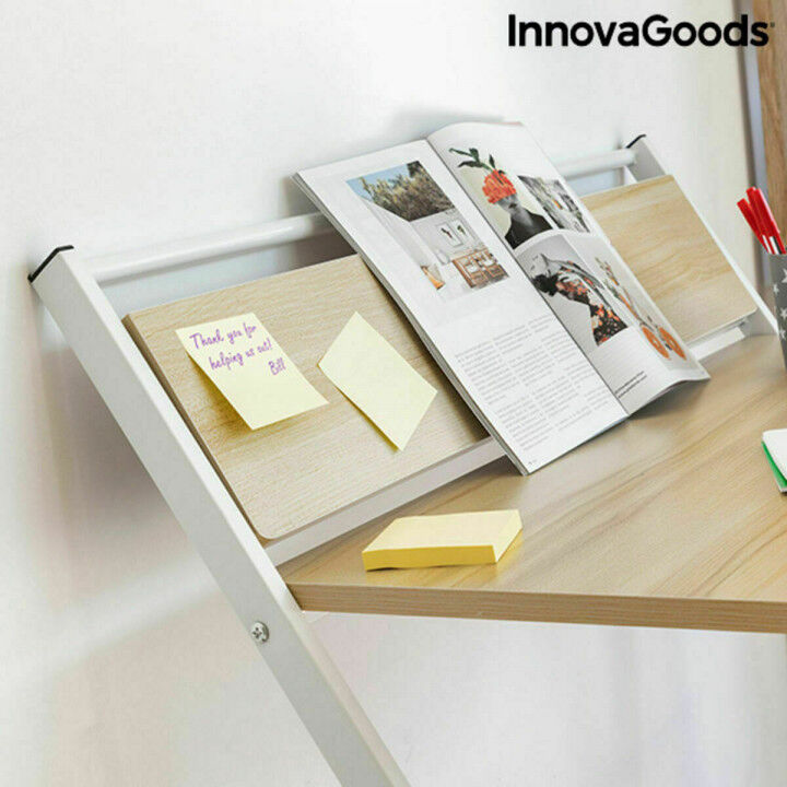 Klappbarer Schreibtisch mit Ablage InnovaGoods Tablezy Bunt Holz (Restauriert A)