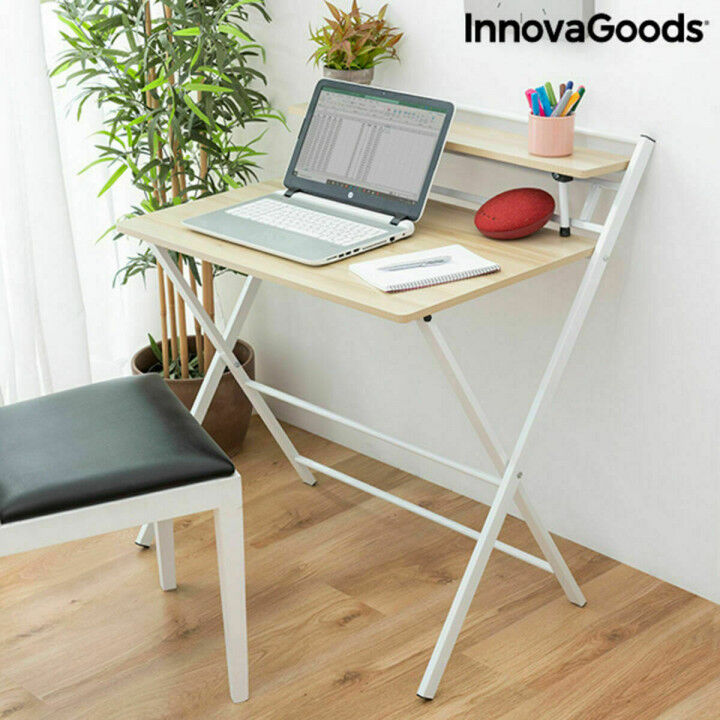 Escritorio Plegable con Estante InnovaGoods Tablezy Multicolor Madera (Reacondicionado A)