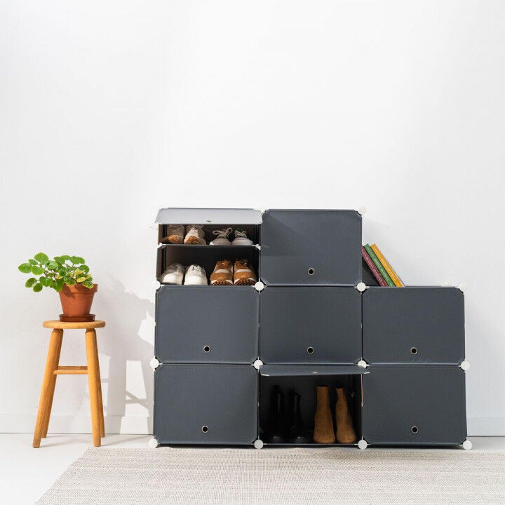 Schuhschrank Grau (Restauriert C)