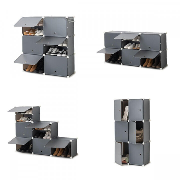 Rangement Modulaire Portable pour Chaussures InnovaGoods Gris (Reconditionné A)