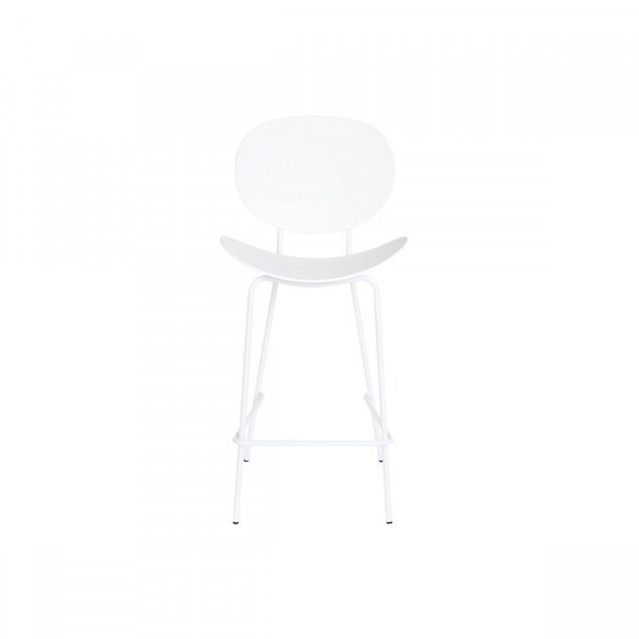 Kruk DKD Home Decor Zwart Metaal Wit Polypropyleen (52,5 x 49 x 104 cm)