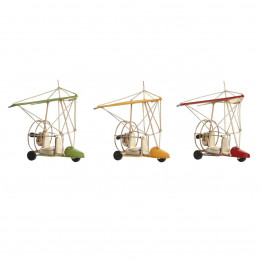 Decoratieve figuren DKD Home Decor Geel Rood Groen Vintage 32 x 18,5 x 25 cm (3 Onderdelen)