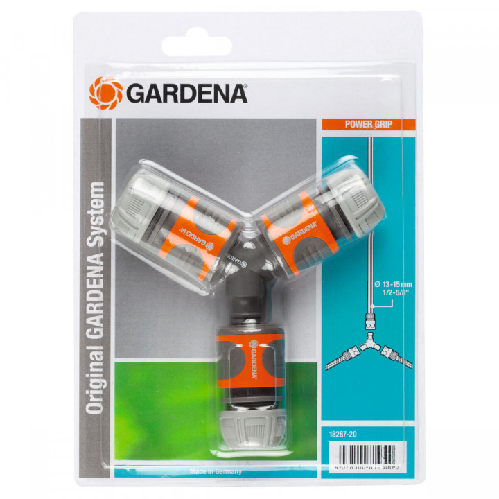 Conector de manguera Gardena 18287-20 Ø 15 mm 1/2" Triple Sistema de riego