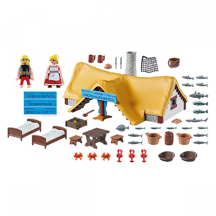 Playset Playmobil Astérix: Ordralfabetix Hut 71266 73 Piezas