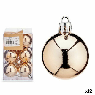 Lot de boules de Noël Krist+ 00480-6 Bronze PVC Ø 4 cm (12 Unités)
