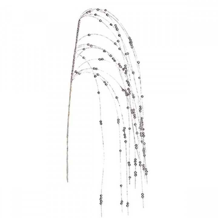 Zweig Krist+ Silberfarben Beeren 100 x 3 x 5 cm (24 Stück)
