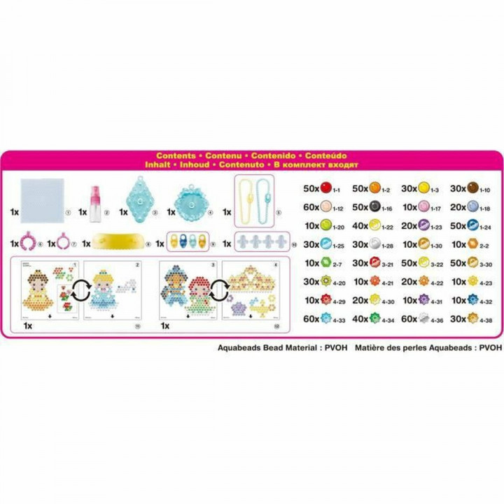 Vaardigheidsspel Aquabeads My Disney princesses accessories