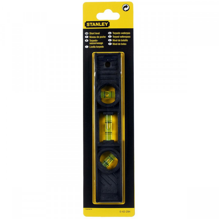 Spirit Level Stanley Torpedo 0-42-294 Aluminium ABS 20 cm