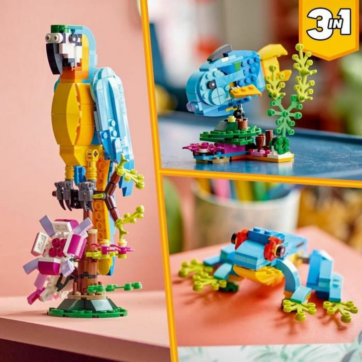 Bouwspel Lego Creator 31136 Exotic parrot with frog and fish 3 in 1 253 Onderdelen