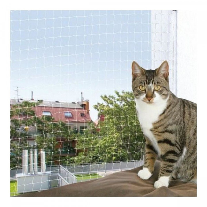 Veiilgheidsnet Trixie 44343 Kat Transparant Nylon 8 x 3 m