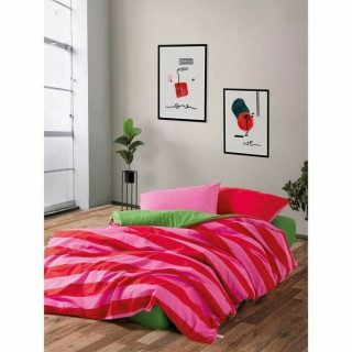Dekbedovertrek set Rood Roze 220 x 240 cm