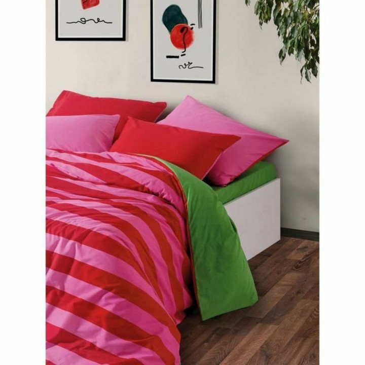 Bettbezug-Set Rot Rosa 220 x 240 cm