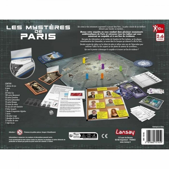 Bordspel Lansay Les Mystères De Paris