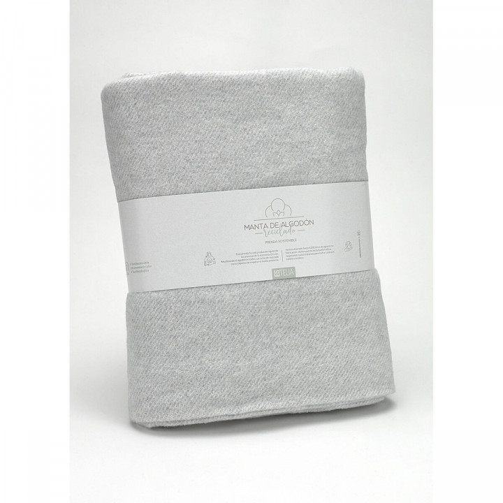 Coperta Alexandra House Living Lares Grigio Perla 125 x 180 cm