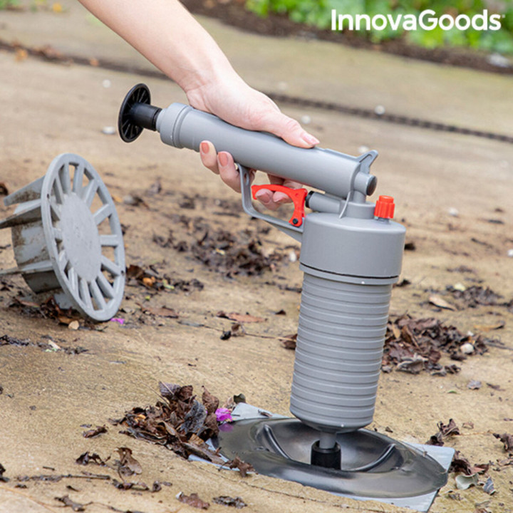 Universeel luchtdruk-ontstoppingspistool met adapters KlinGun InnovaGoods Grijs Plastic (Refurbished B)