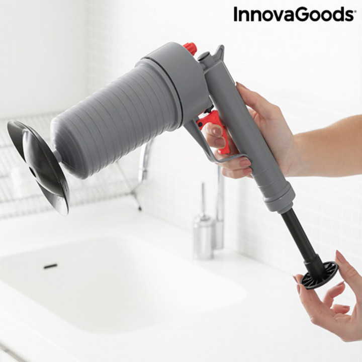 Universelle Pressluftpistole zur Abflussreiniung, mit Adaptern KlinGun InnovaGoods Grau Kunststoff (Restauriert B)