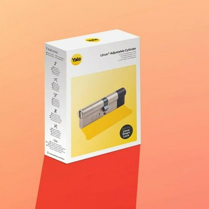 Cerradura Yale Plateado Metal Latón Redondo