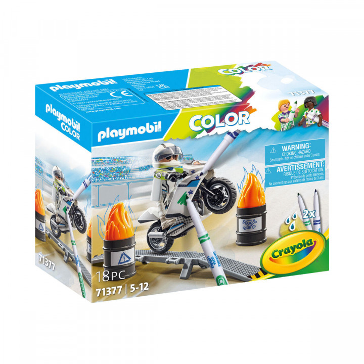Playset Playmobil Color Motorfiets 18 Onderdelen
