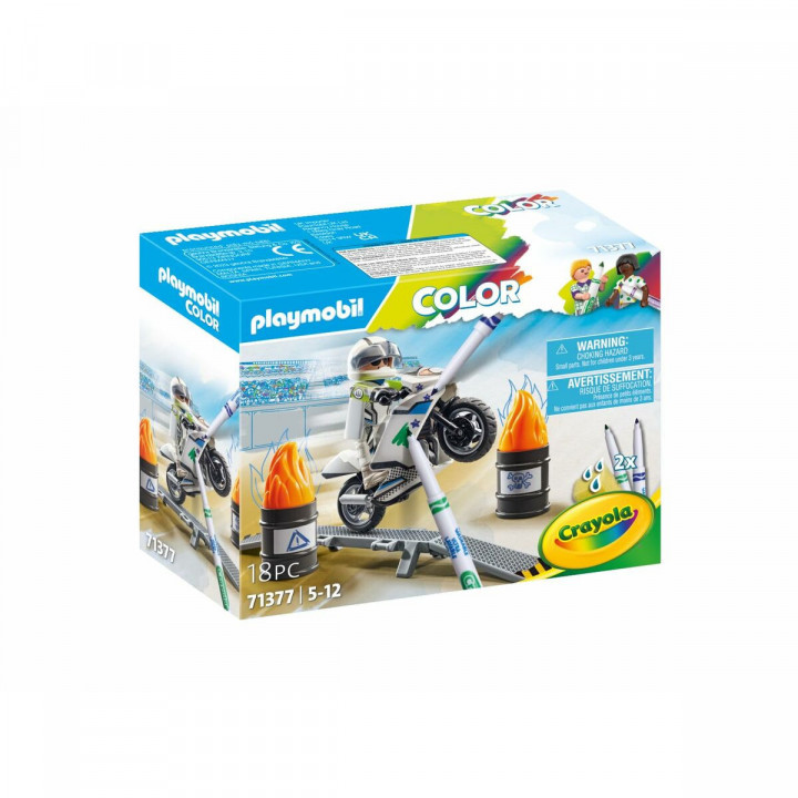 Playset Playmobil Color Motorfiets 18 Onderdelen