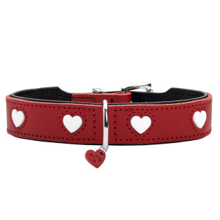 Hondenhalsband Hunter Love S/M 35-40 cm Rojo/Blanco
