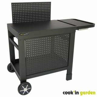 Mesa de barbacoa Cook'in Garden Reva 110 Premium Acero Jardín Negro 108 x 55 cm