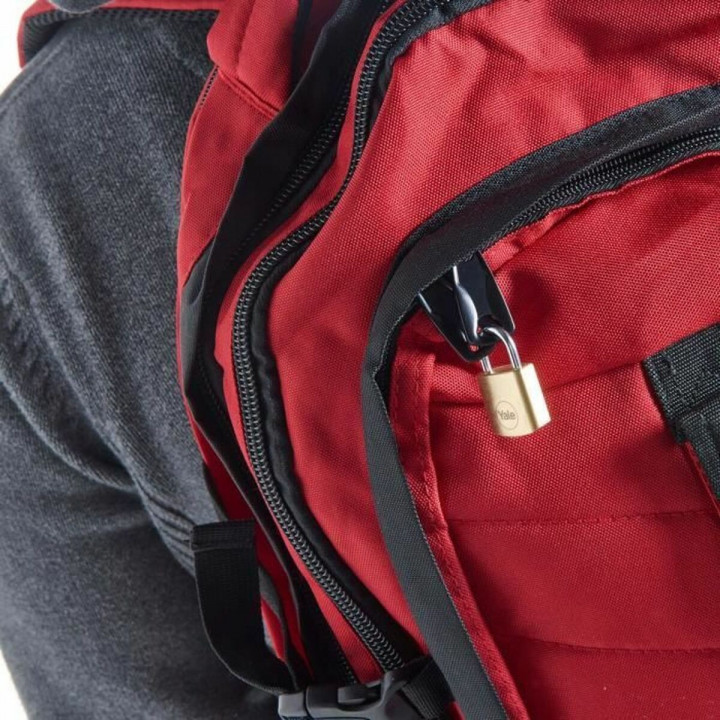 Lucchetto con chiave Yale Acciaio Rettangolare Dorato (4 Unità)