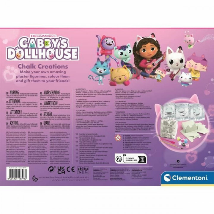 Pâte à modeler Clementoni Gabby´s Dollhouse Chalk Creation Rose