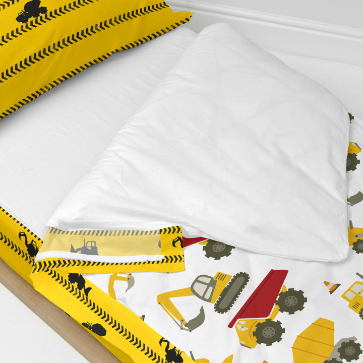 Gewatteerd beddengoed met ritssluiting HappyFriday Mr Fox Machinery Multicolour 42 x 20 x 50 cm