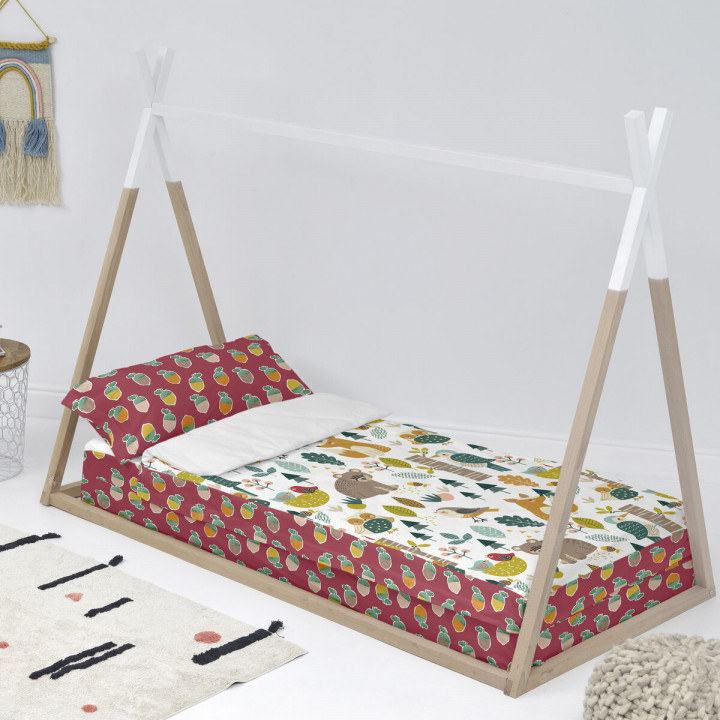 Couette rembourrée HappyFriday Moshi Moshi Harvestwood Multicouleur 42 x 20 x 50 cm