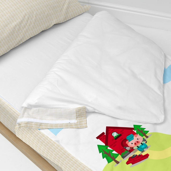 Quilted Zipper Bedding HappyFriday Mr Fox Piggys Multicolour 42 x 20 x 50 cm