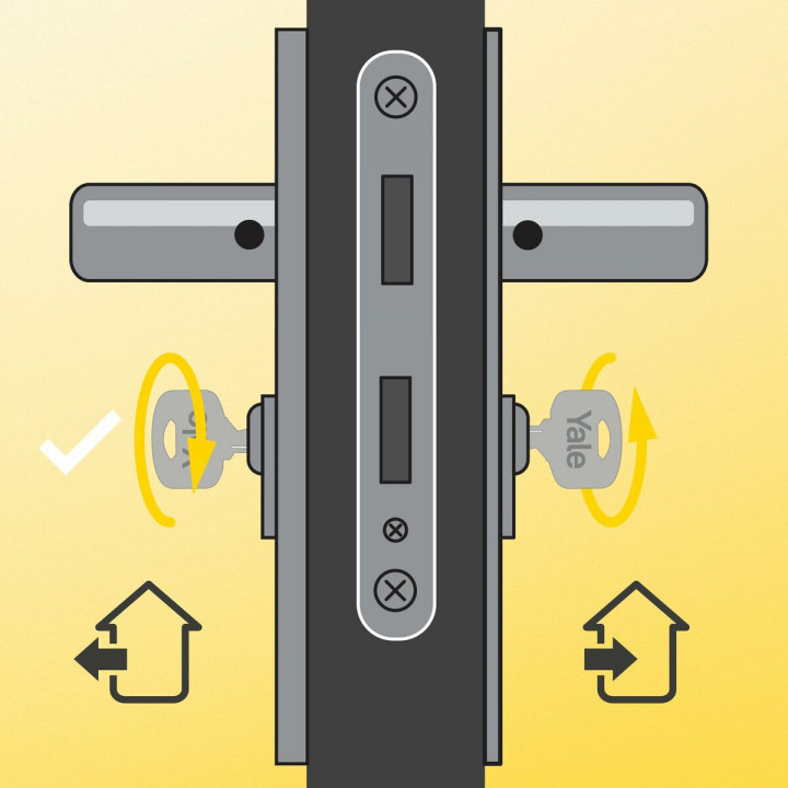 Cilindro di sicurezza Yale 30 x 40 mm Ottone