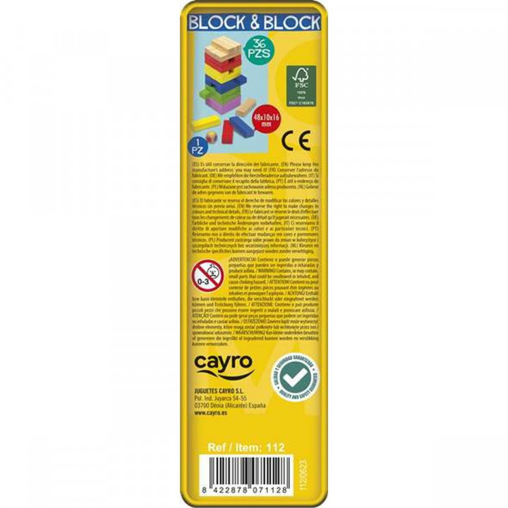 Skills game Cayro Block and block 36 Pieces