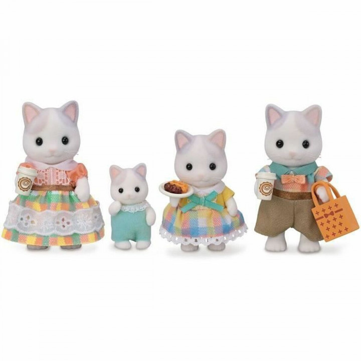 Accessoires voor poppenhuis Sylvanian Families 5738 Latte Cat Family