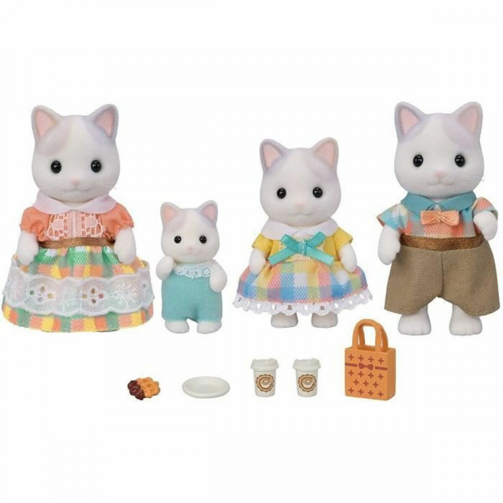 Accessori per Casa delle Bambole Sylvanian Families 5738 Latte Cat Family