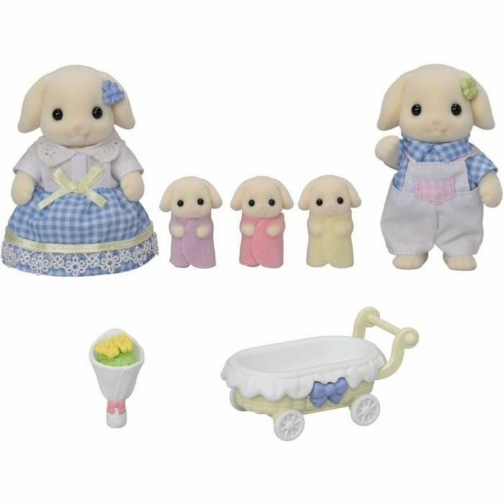 Accessoires voor poppenhuis Sylvanian Families 5735 Flora Rabbit family