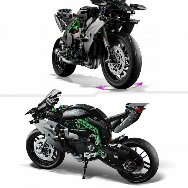 Set di Costruzioni Lego Technic 42170 Kawasaki Ninja H2R Nero 643 Pezzi