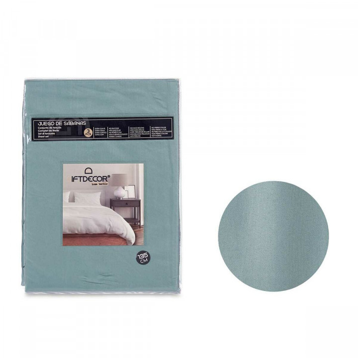 Jeu de draps Gift Decor Vert Lit ½ persones 3 Pièces