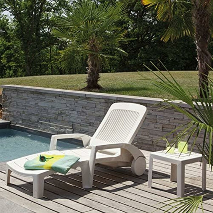 Tavolo aggiuntivo Grosfillex Bianco Resina Plastica 40 x 40 x 35 cm