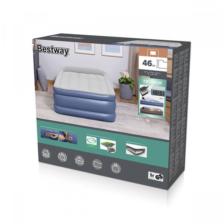 Bestway Letto Singolo con Motore 191x97x46 cm Gonfiabile e Campeggio 67628