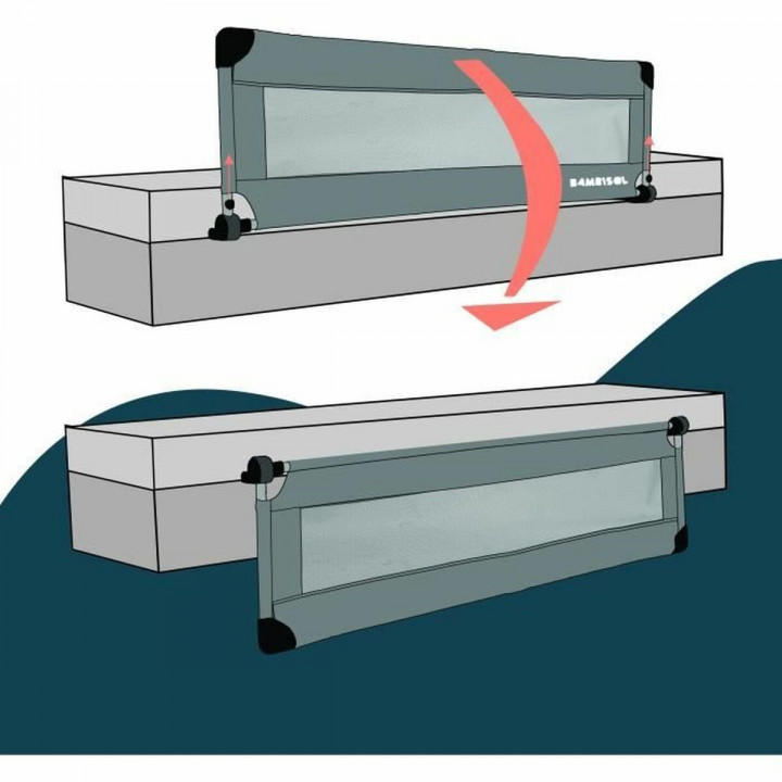 Bed safety rail Looping BL5003G 44 x 150 cm Grey